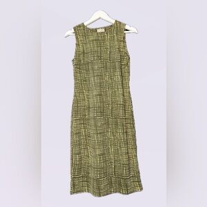 Liz Claiborne Dress, Summer Dress Green Pattern Mini, Size M (6/8)